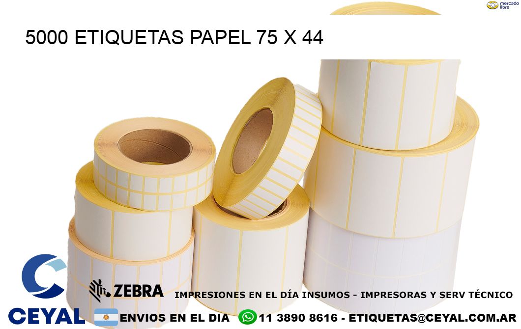 5000 ETIQUETAS PAPEL 75 x 44