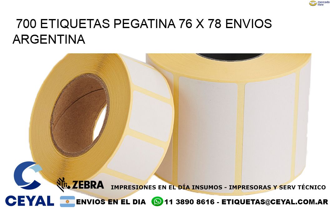 700 ETIQUETAS PEGATINA 76 x 78 ENVIOS ARGENTINA