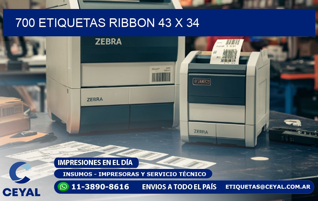 700 ETIQUETAS RIBBON 43 x 34