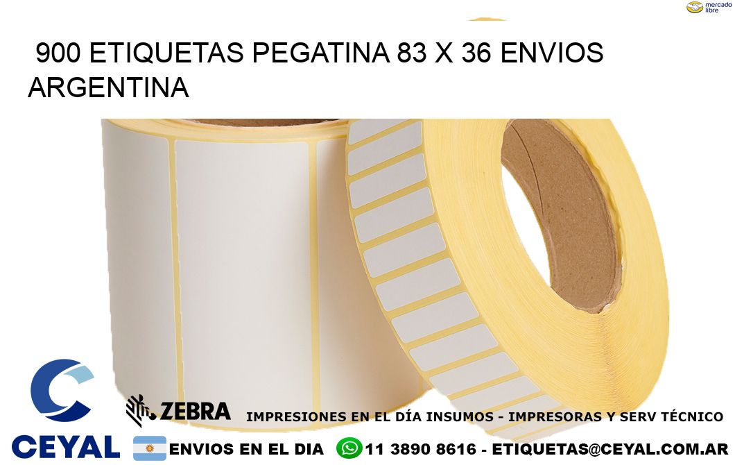 900 ETIQUETAS PEGATINA 83 x 36 ENVIOS ARGENTINA