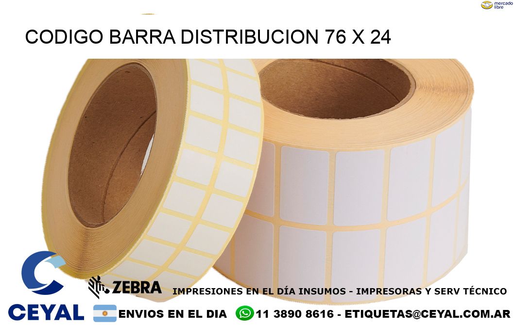 CODIGO BARRA DISTRIBUCION 76 x 24