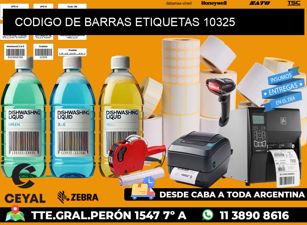 CODIGO DE BARRAS ETIQUETAS 10325