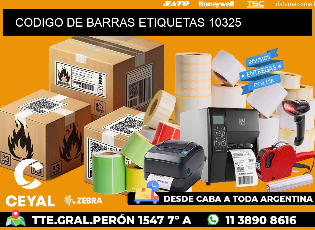 CODIGO DE BARRAS ETIQUETAS 10325