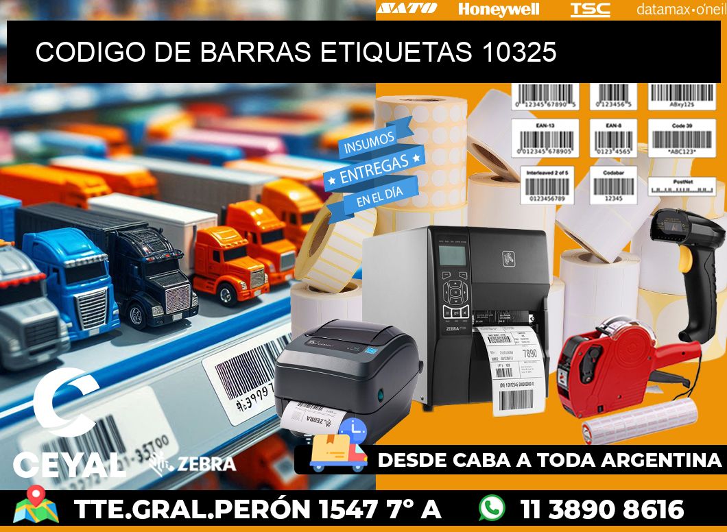 CODIGO DE BARRAS ETIQUETAS 10325