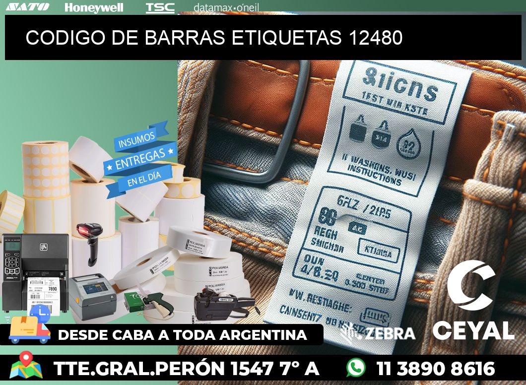 CODIGO DE BARRAS ETIQUETAS 12480