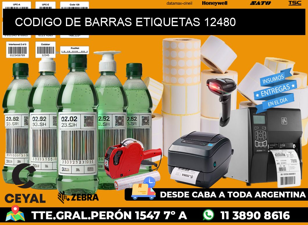 CODIGO DE BARRAS ETIQUETAS 12480