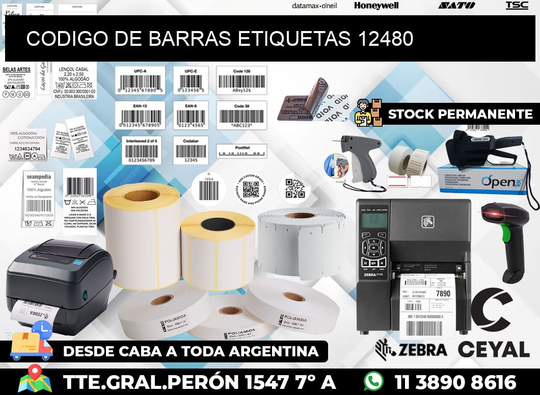 CODIGO DE BARRAS ETIQUETAS 12480