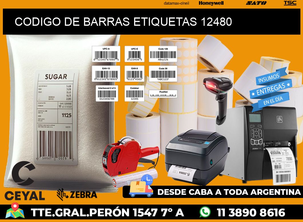 CODIGO DE BARRAS ETIQUETAS 12480