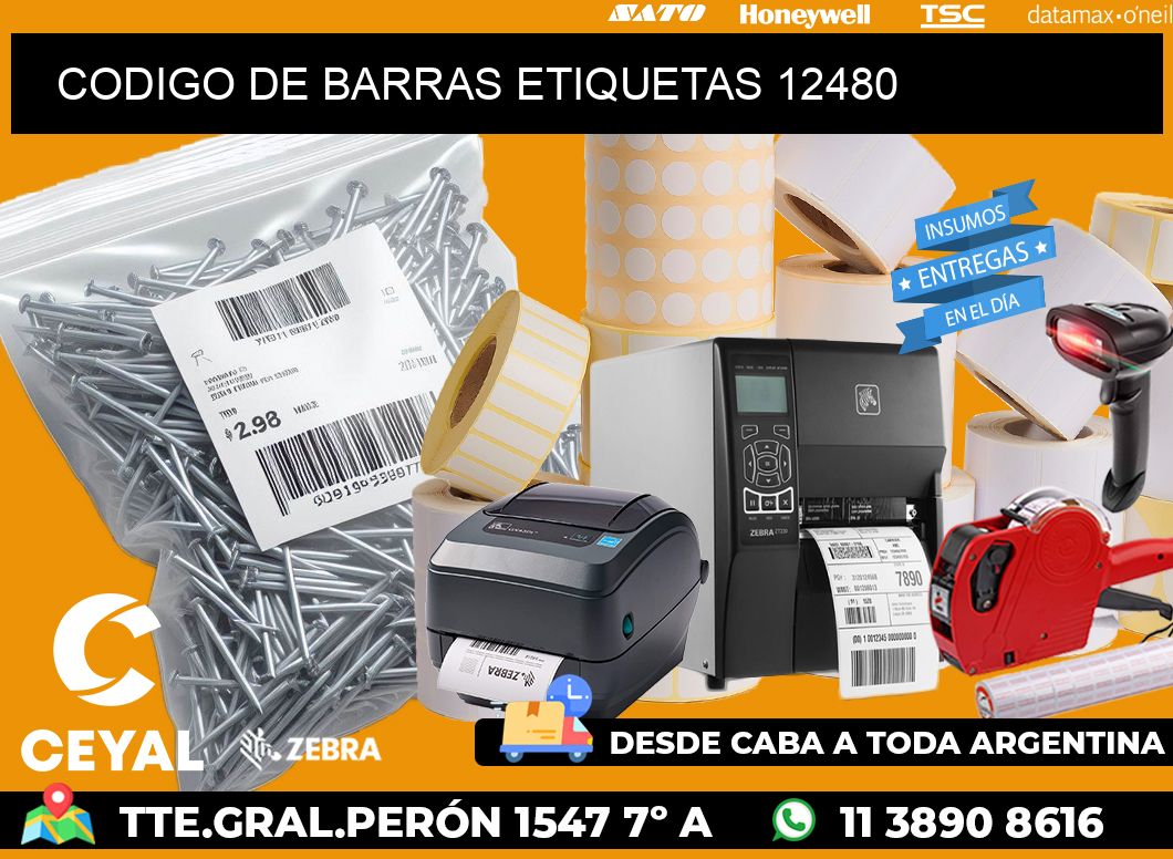 CODIGO DE BARRAS ETIQUETAS 12480