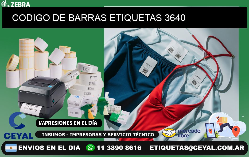 CODIGO DE BARRAS ETIQUETAS 3640