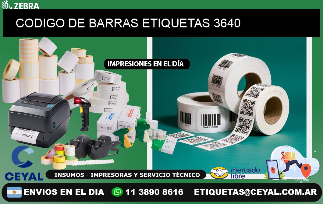 CODIGO DE BARRAS ETIQUETAS 3640