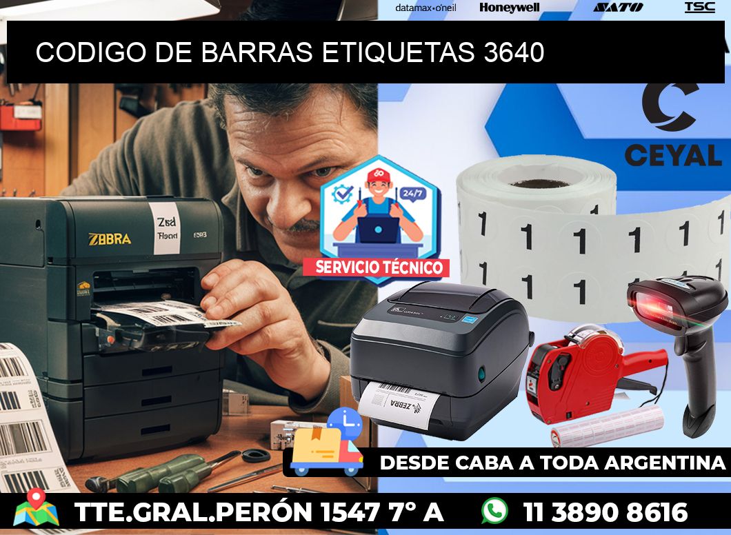 CODIGO DE BARRAS ETIQUETAS 3640