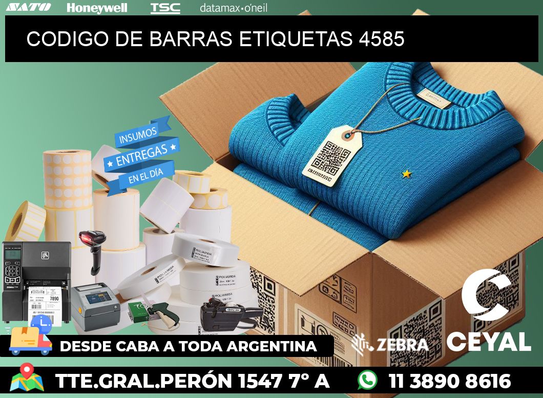 CODIGO DE BARRAS ETIQUETAS 4585