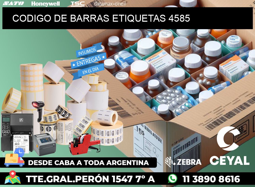 CODIGO DE BARRAS ETIQUETAS 4585