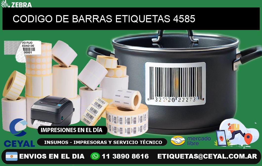 CODIGO DE BARRAS ETIQUETAS 4585