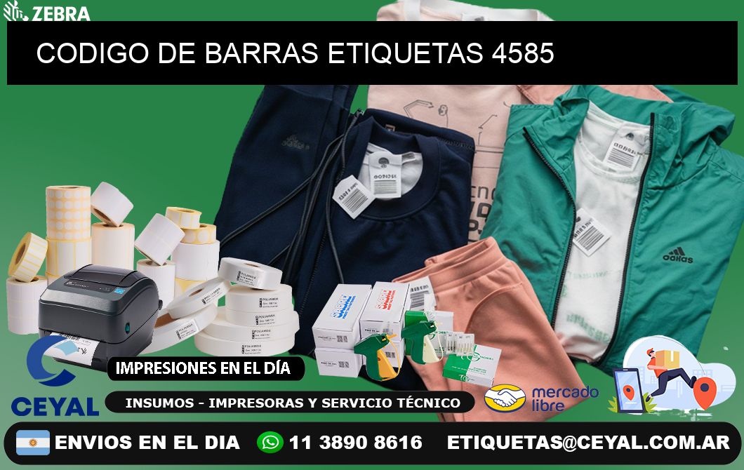 CODIGO DE BARRAS ETIQUETAS 4585