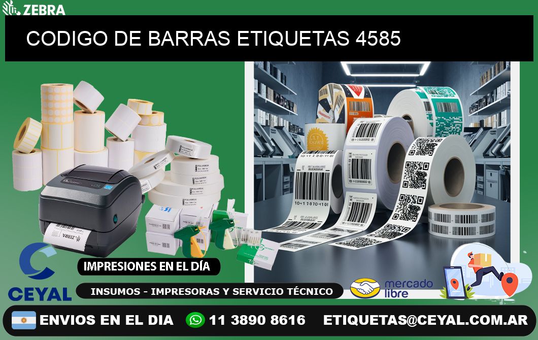 CODIGO DE BARRAS ETIQUETAS 4585