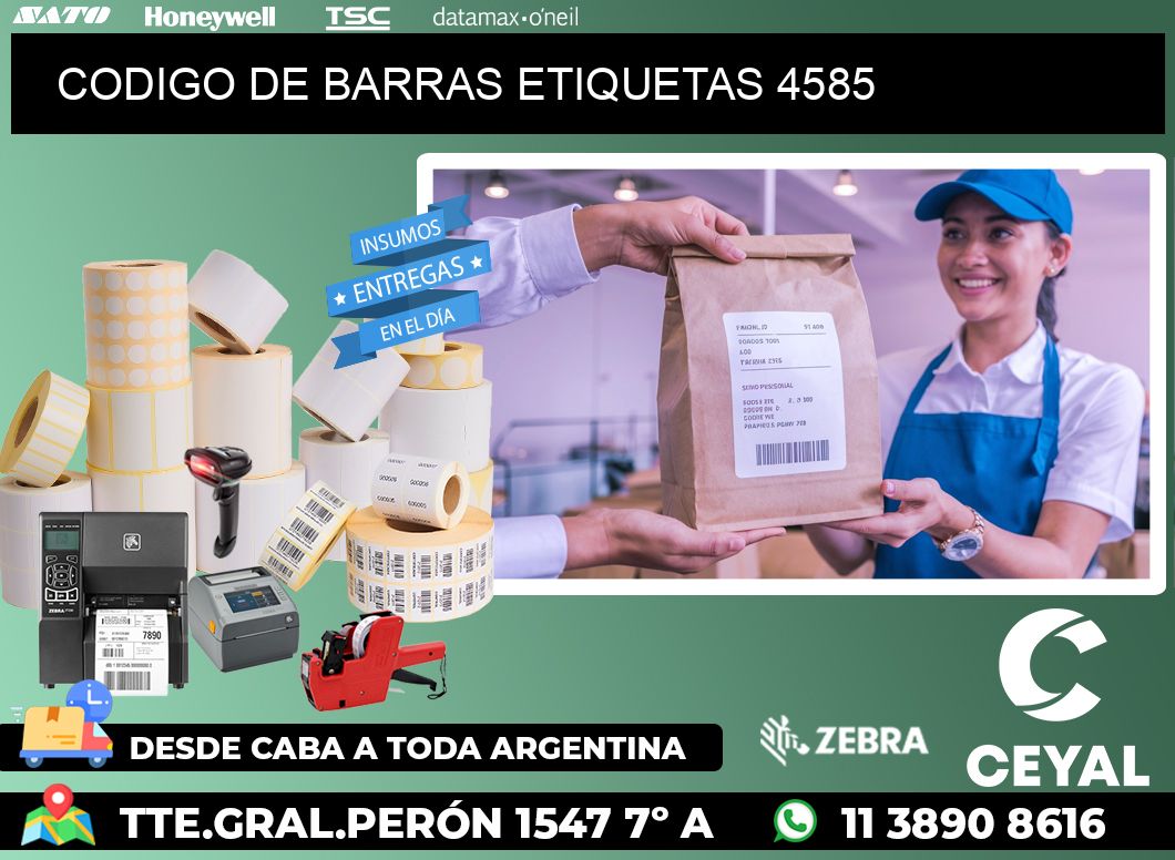 CODIGO DE BARRAS ETIQUETAS 4585