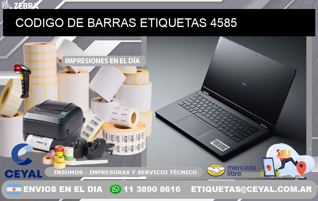 CODIGO DE BARRAS ETIQUETAS 4585