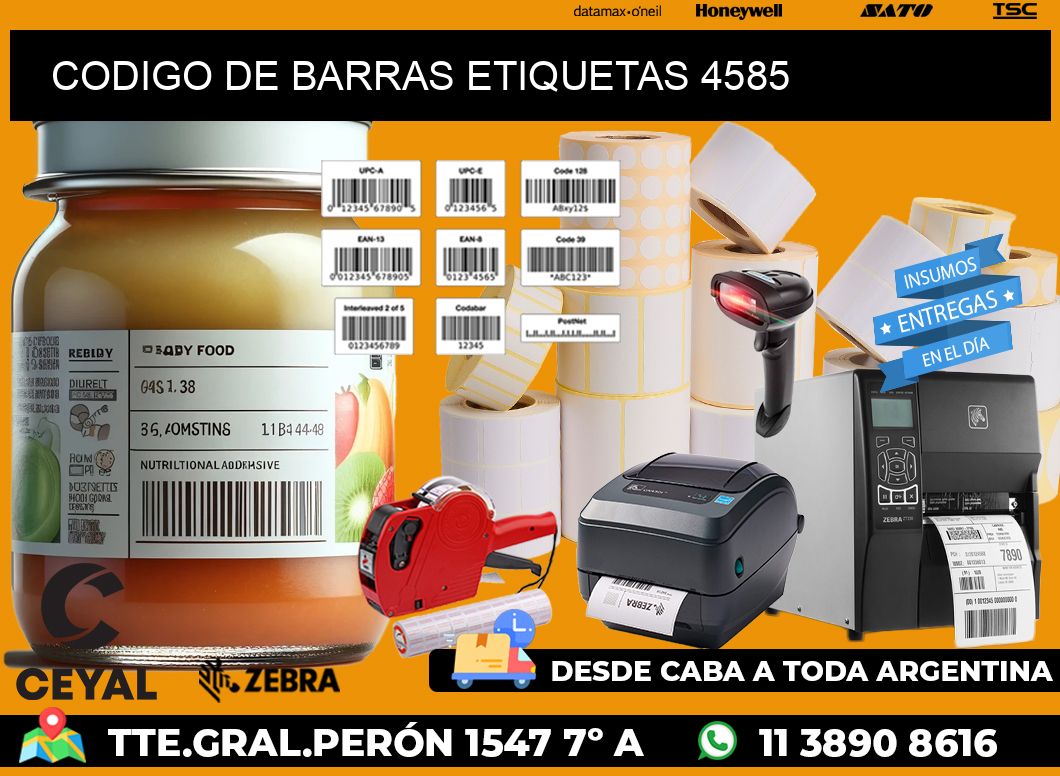 CODIGO DE BARRAS ETIQUETAS 4585