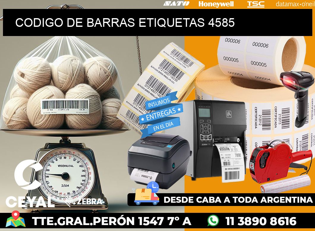 CODIGO DE BARRAS ETIQUETAS 4585