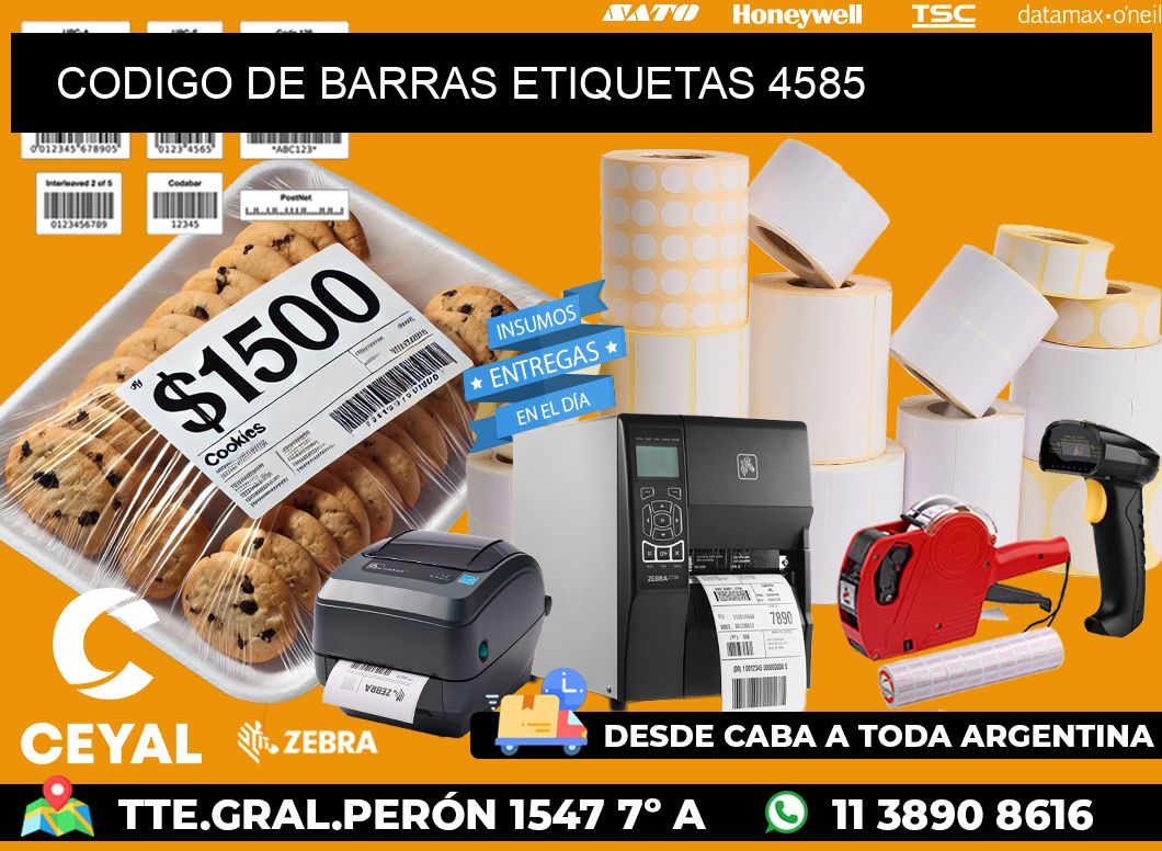 CODIGO DE BARRAS ETIQUETAS 4585