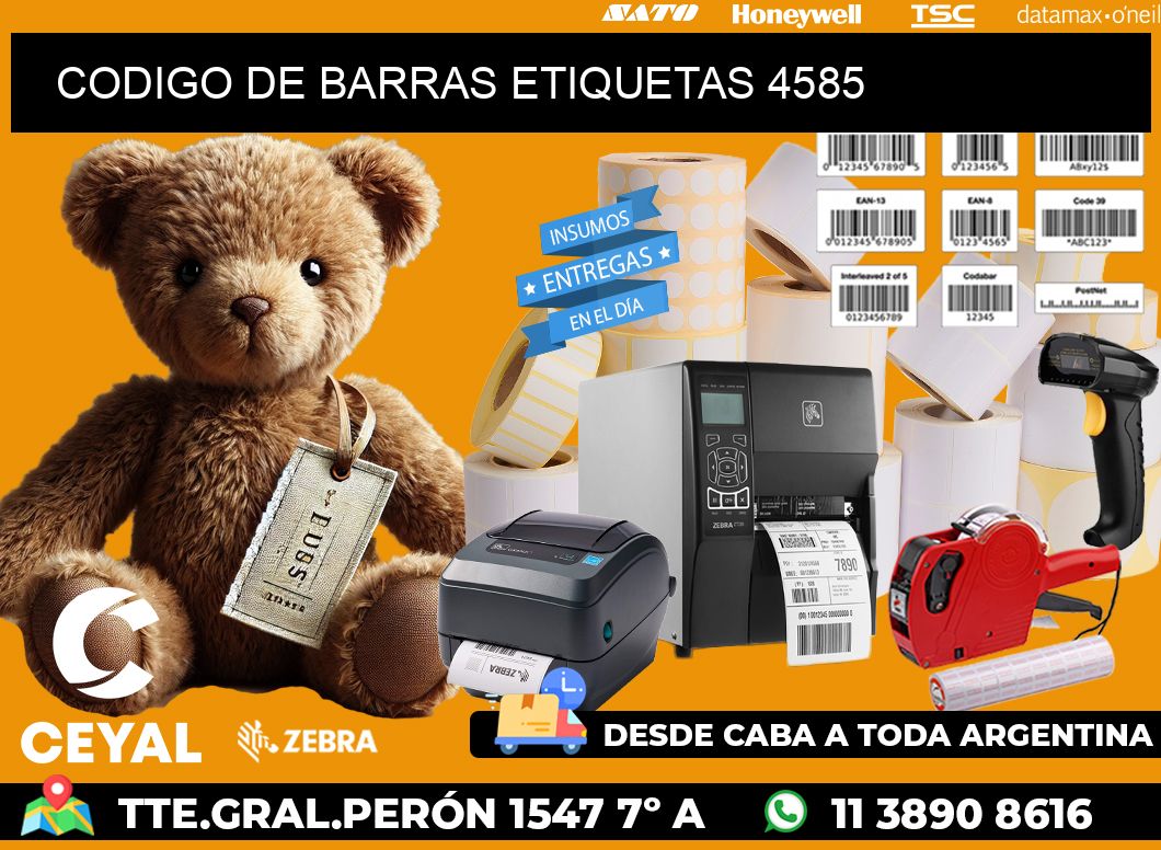 CODIGO DE BARRAS ETIQUETAS 4585