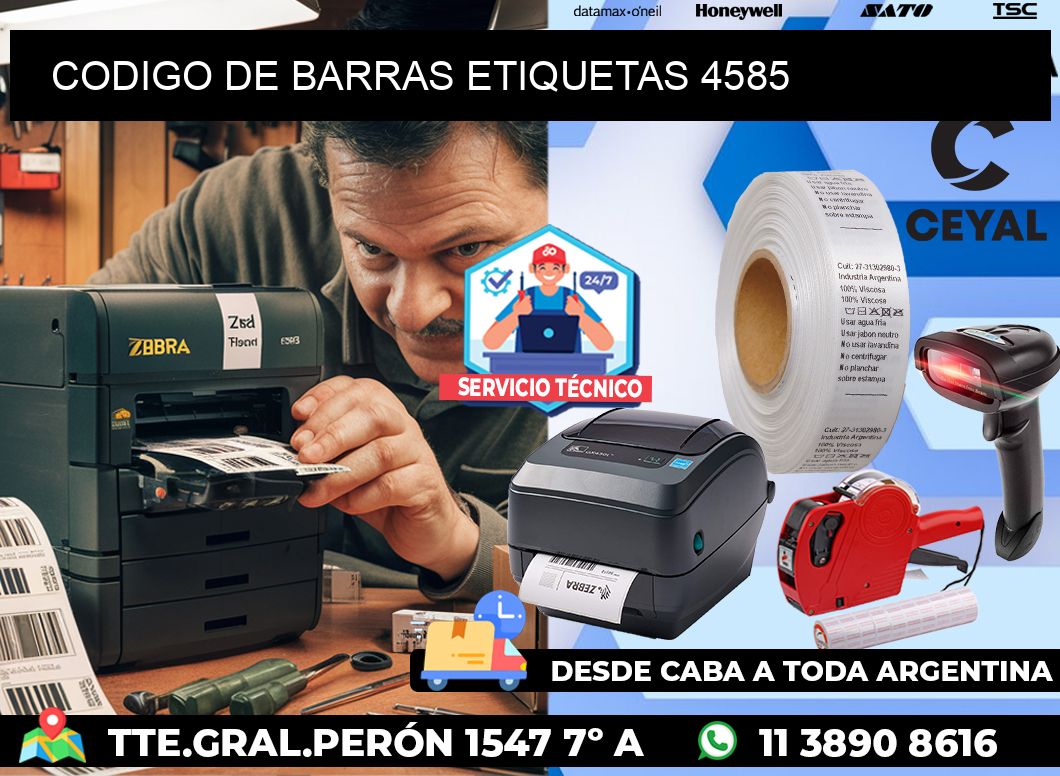 CODIGO DE BARRAS ETIQUETAS 4585