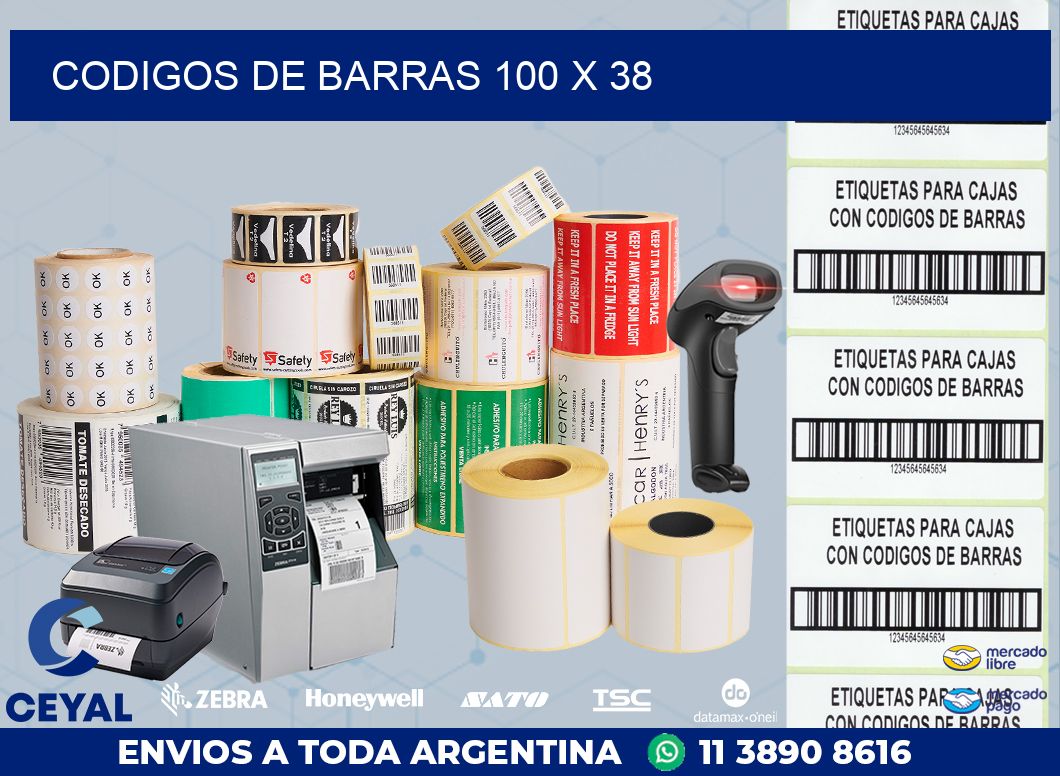 CODIGOS DE BARRAS 100 x 38