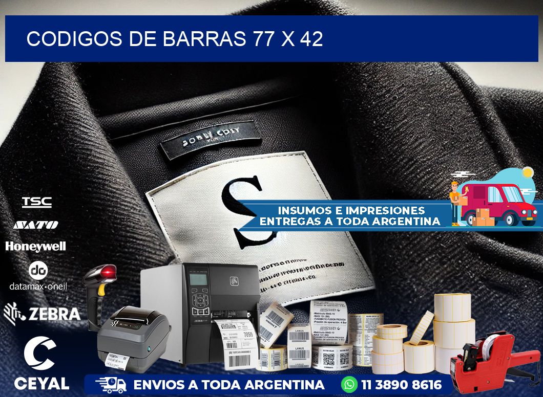 CODIGOS DE BARRAS 77 x 42