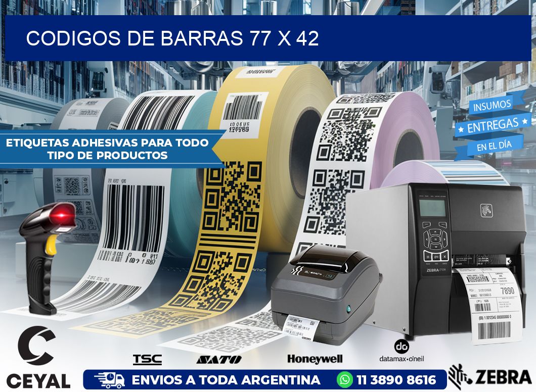 CODIGOS DE BARRAS 77 x 42