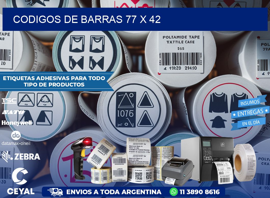 CODIGOS DE BARRAS 77 x 42