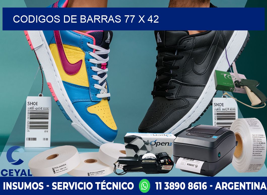 CODIGOS DE BARRAS 77 x 42