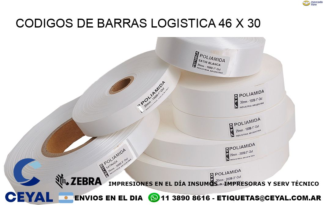 CODIGOS DE BARRAS LOGISTICA 46 x 30