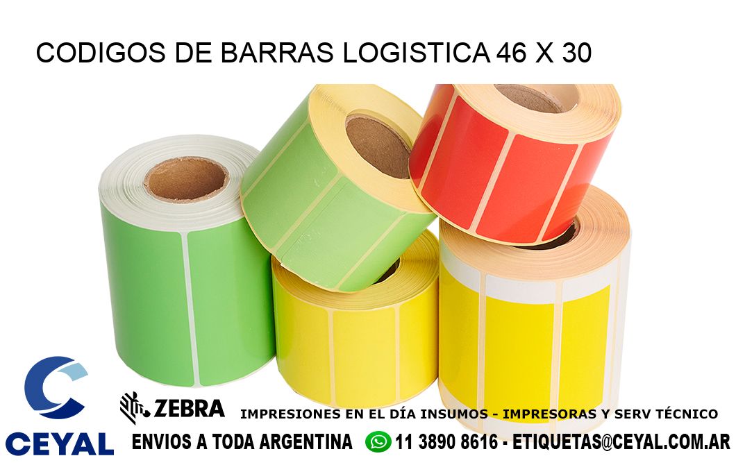 CODIGOS DE BARRAS LOGISTICA 46 x 30