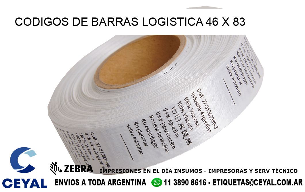 CODIGOS DE BARRAS LOGISTICA 46 x 83