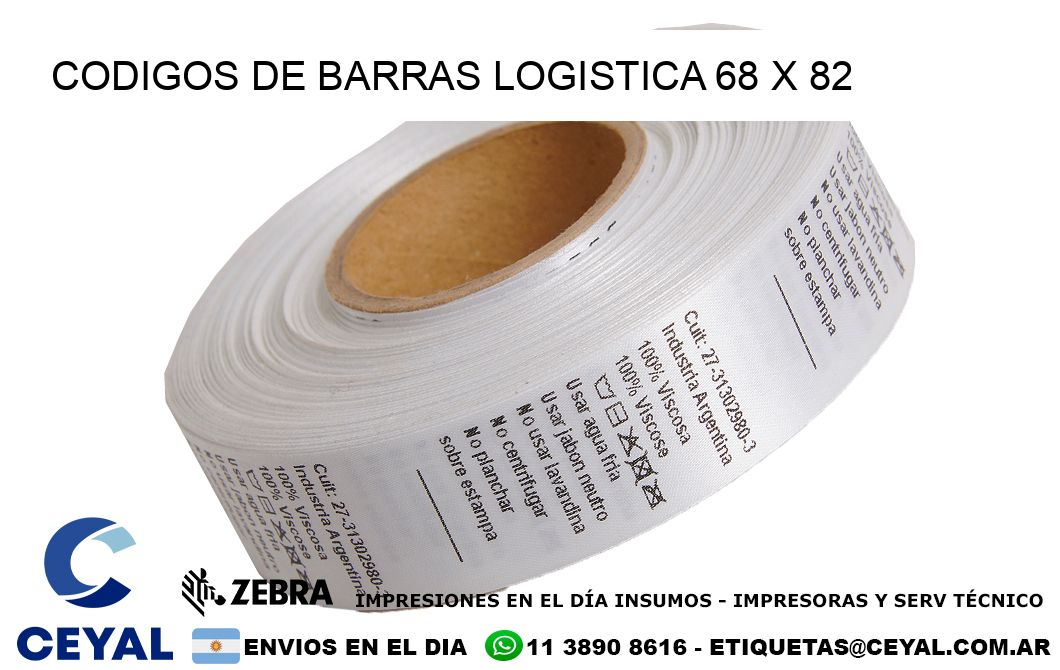 CODIGOS DE BARRAS LOGISTICA 68 x 82