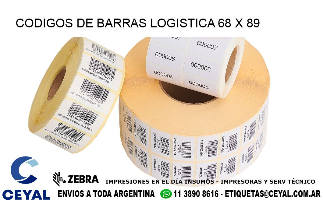 CODIGOS DE BARRAS LOGISTICA 68 x 89