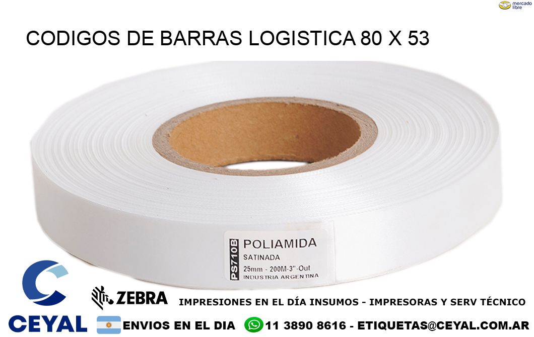 CODIGOS DE BARRAS LOGISTICA 80 x 53