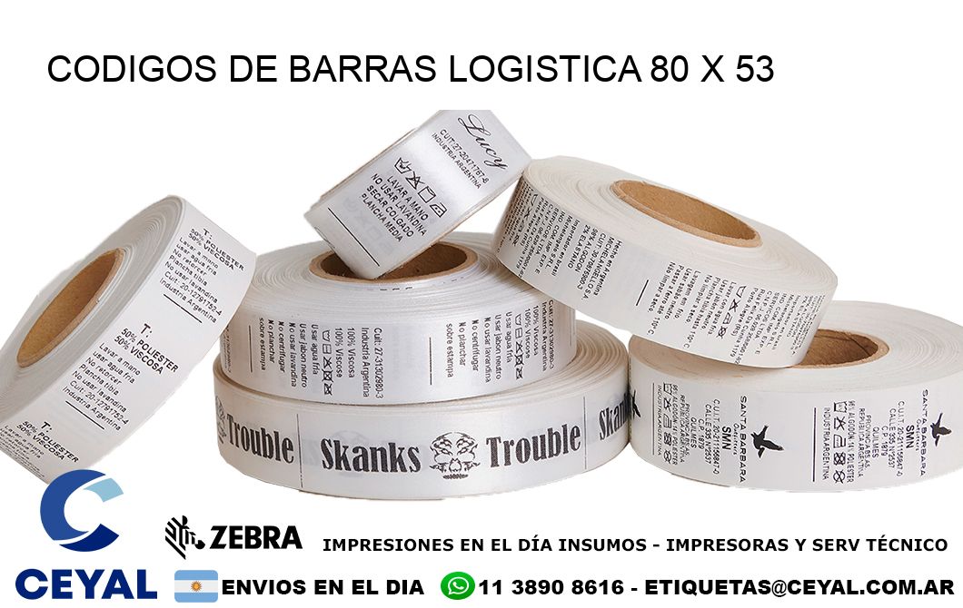 CODIGOS DE BARRAS LOGISTICA 80 x 53