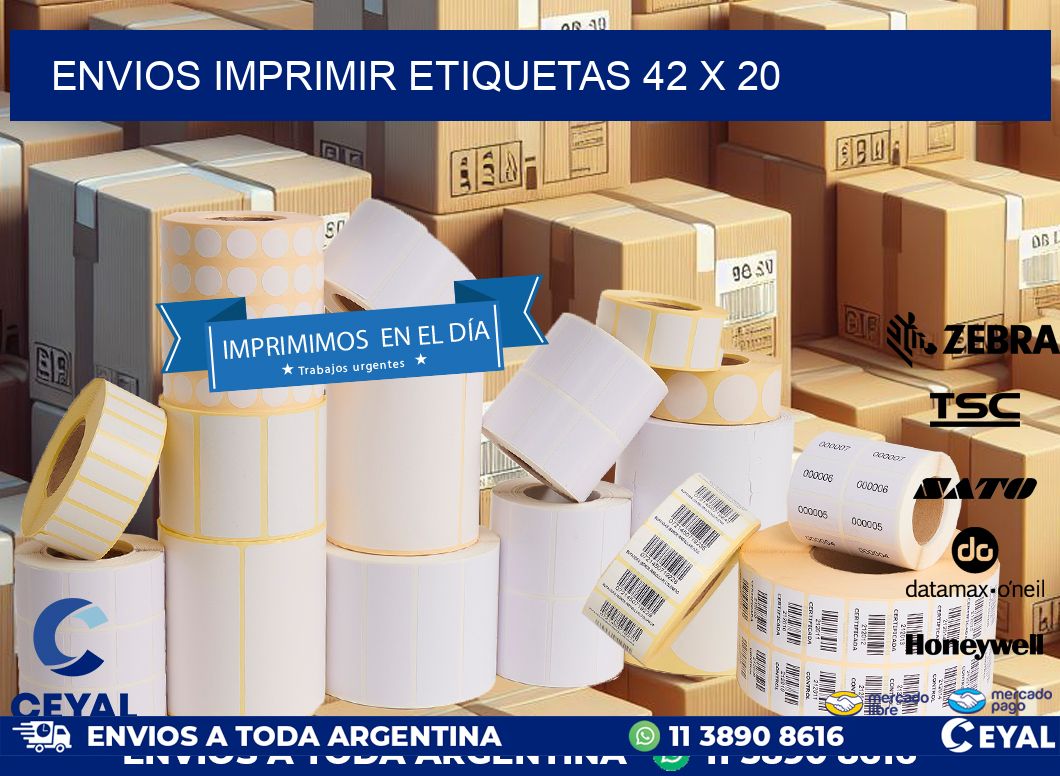 ENVIOS IMPRIMIR ETIQUETAS 42 x 20