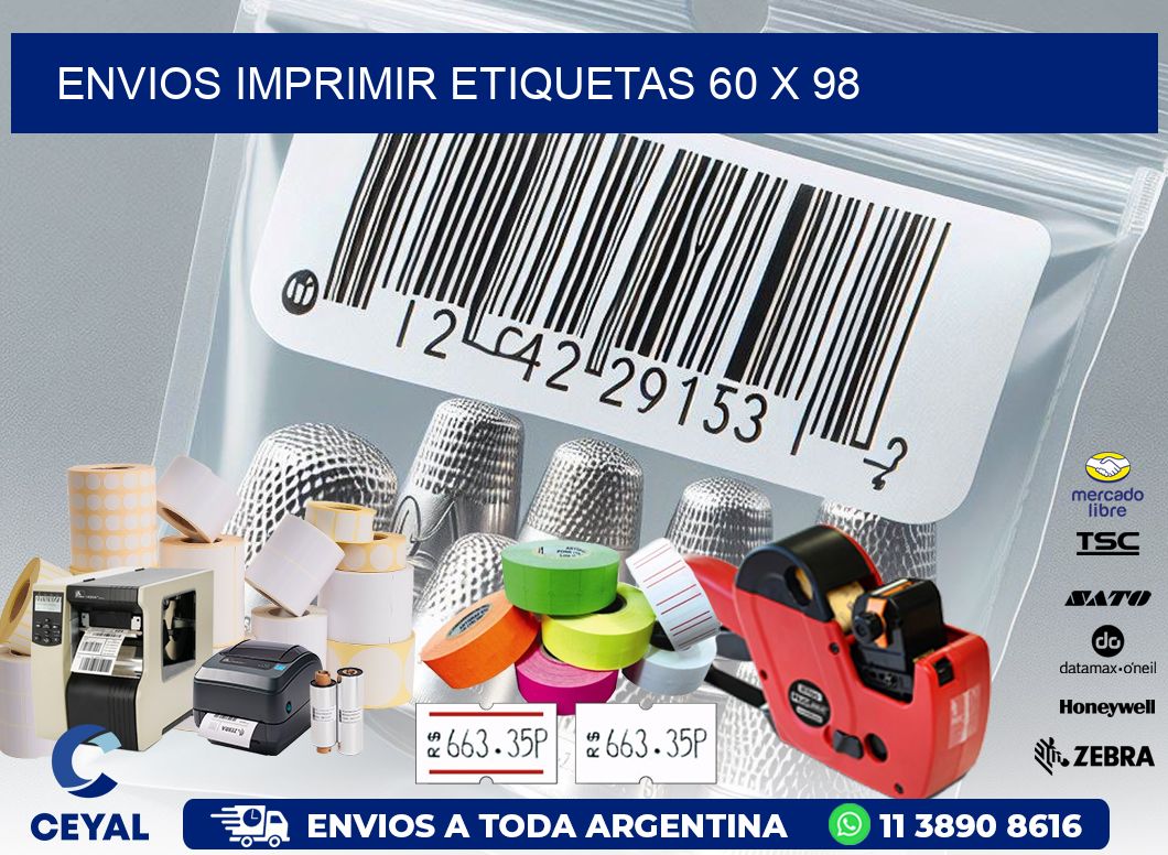 ENVIOS IMPRIMIR ETIQUETAS 60 x 98