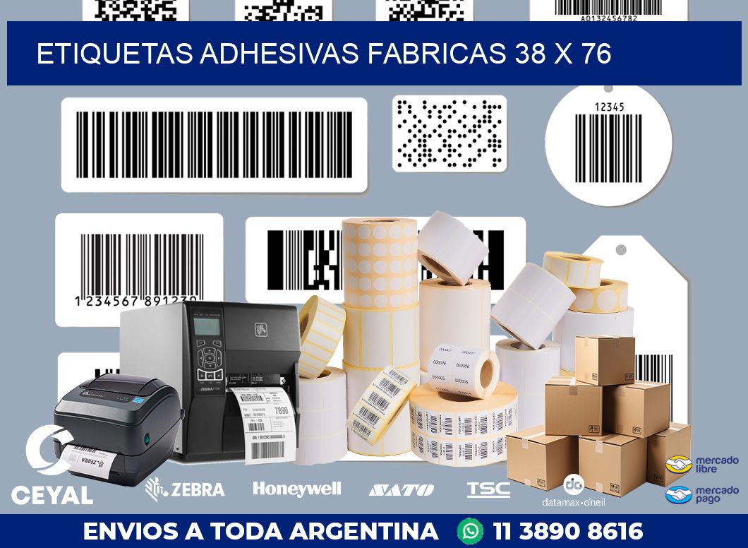 ETIQUETAS ADHESIVAS FABRICAS 38 x 76