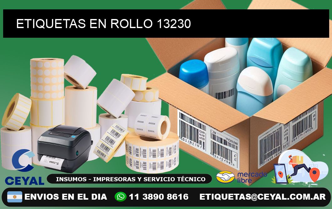 ETIQUETAS EN ROLLO 13230