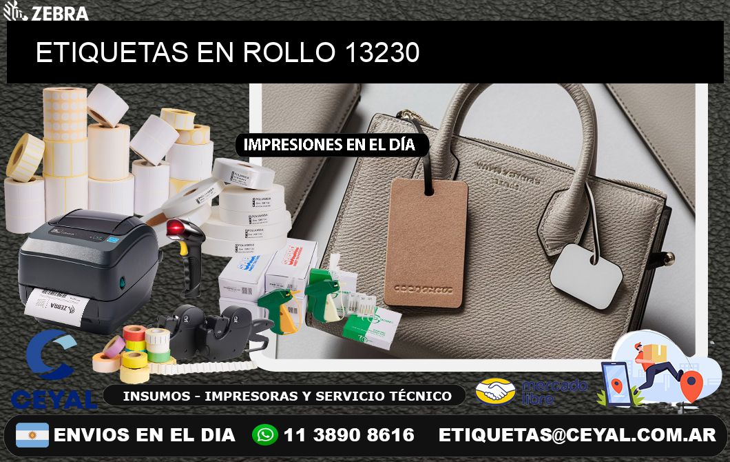 ETIQUETAS EN ROLLO 13230