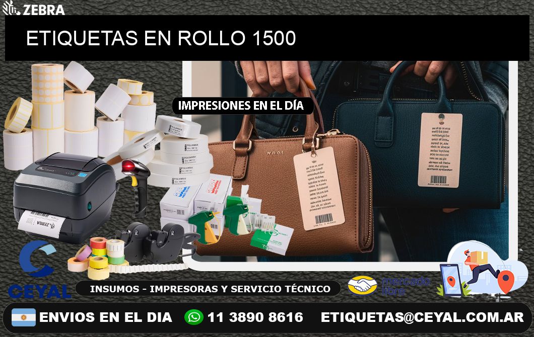 ETIQUETAS EN ROLLO 1500