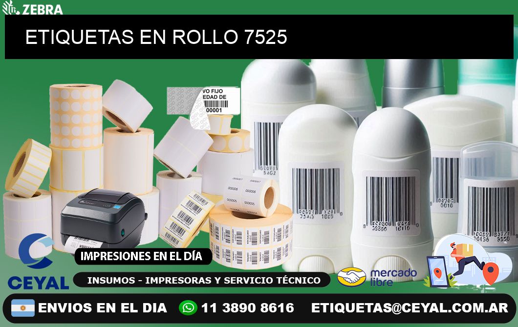 ETIQUETAS EN ROLLO 7525