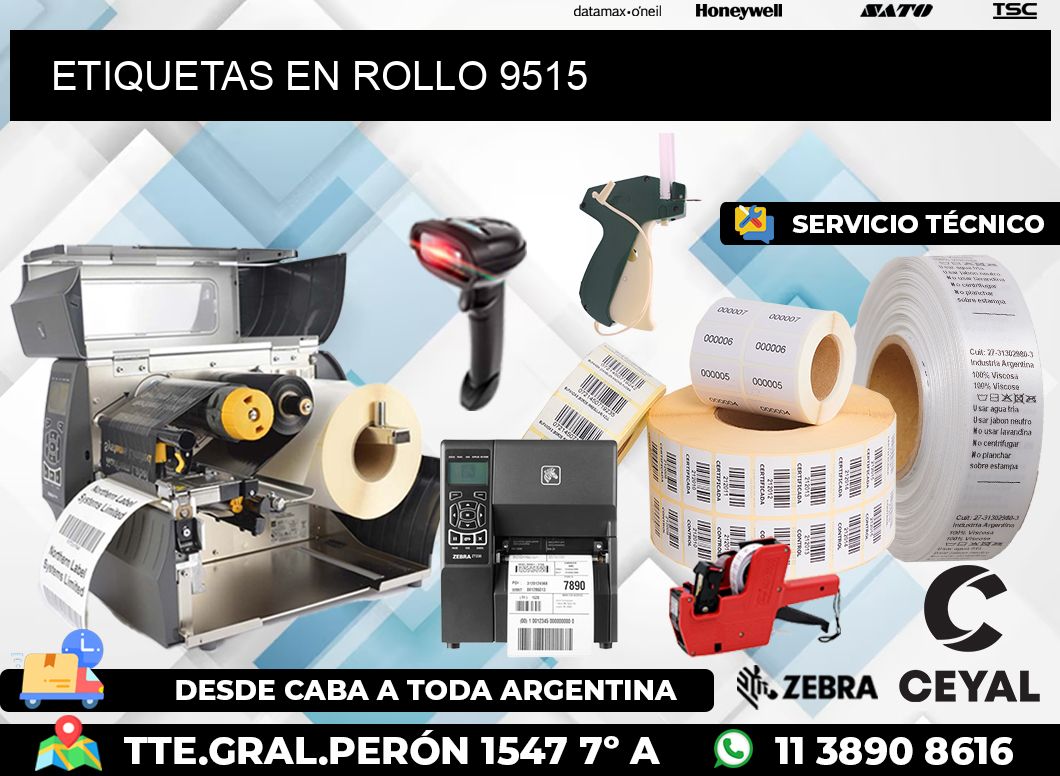 ETIQUETAS EN ROLLO 9515