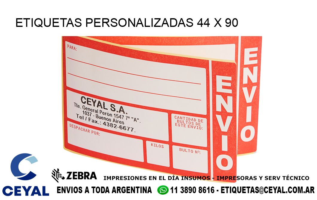 ETIQUETAS PERSONALIZADAS 44 x 90