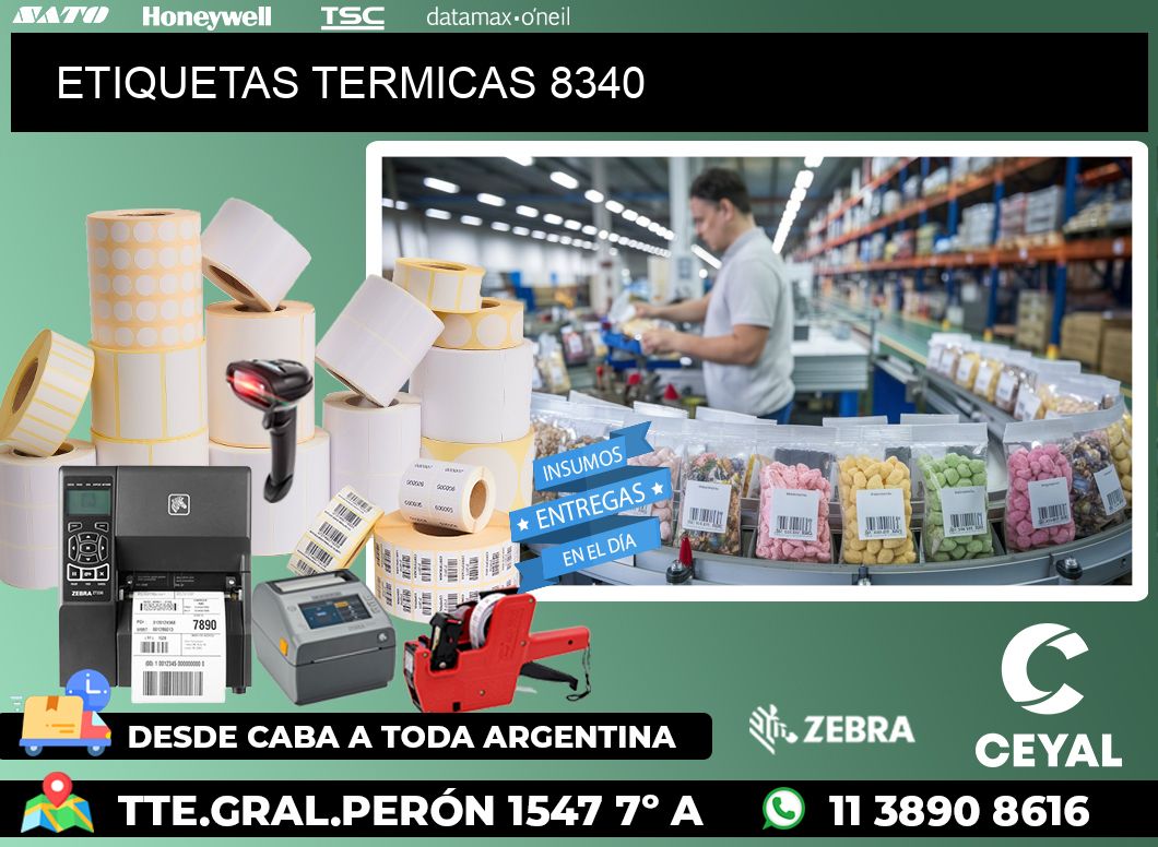 ETIQUETAS TERMICAS 8340